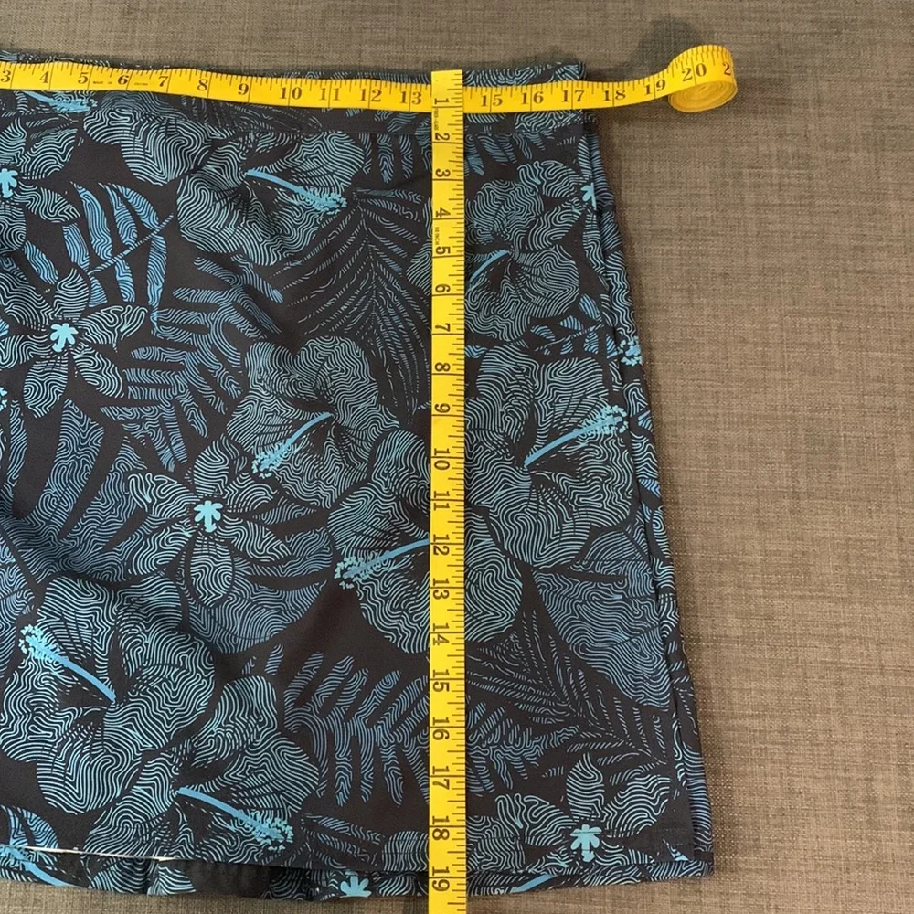 Rip Skirt Hawaii Short Wrap Mini Maui Moonlight Blue Large Floral Cruise Travel